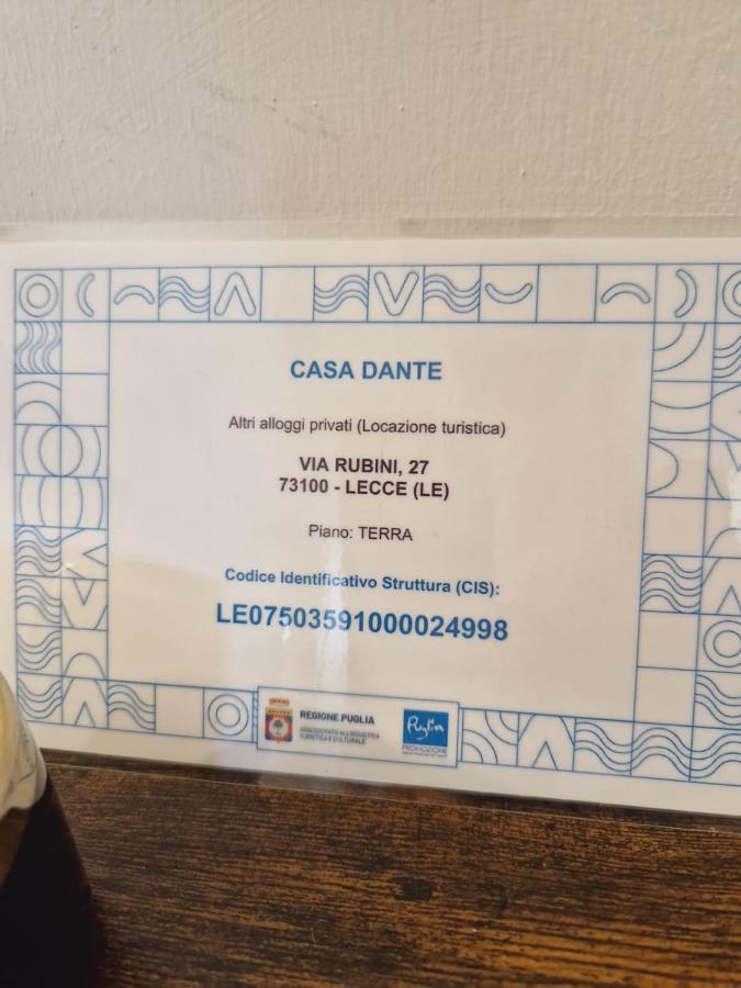 莱切Casa Dante Deliziosa Casa A Due Passi Dal Centro别墅 外观 照片